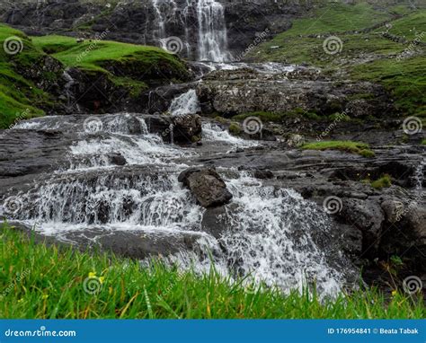 Faroe Islands is the Land of the Waterfalls. Stock Image - Image of ...