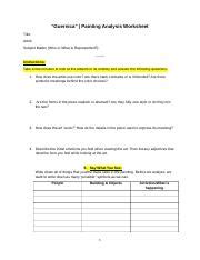 Guernica Painting Analysis Worksheet.docx - "Guernica" | Painting ...