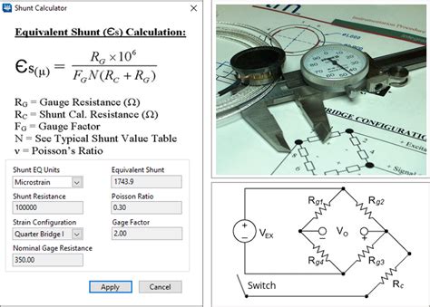 Strain Gauge Shunt Equivalent Calculations in iTestSystem | ITM