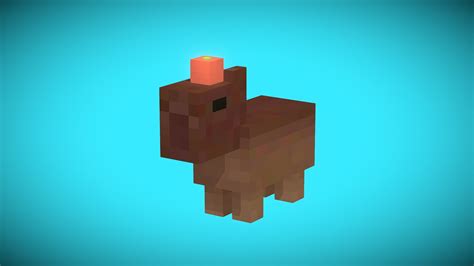 Capybara with an orange on it's head - 3D model by Alolouch [5cea097 ...