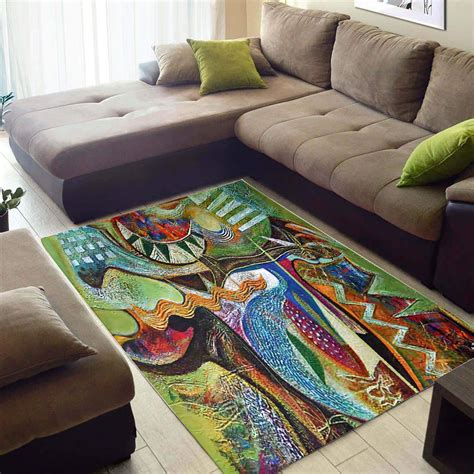 Inspired African Area Rug Unique African American Black Art Afrocentric ...