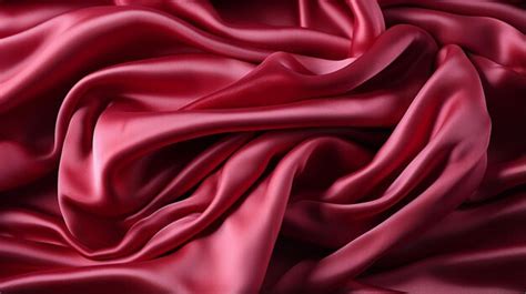 Premium AI Image | A red silk fabric with folds