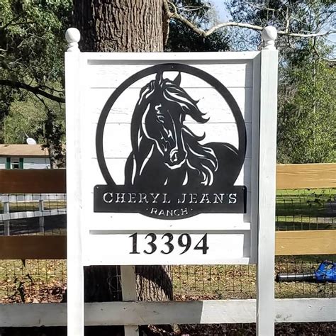 Personalized Horse Ranch Sign | Ranch sign, Farm signs entrance, Horse ...