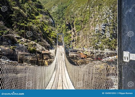 Tsitsikamma Storms River Suspension Bridge Stock Image - Image of ...