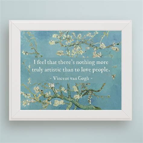 Vincent Van Gogh Quote Printable Wall Art I Feel That There's Nothing ...