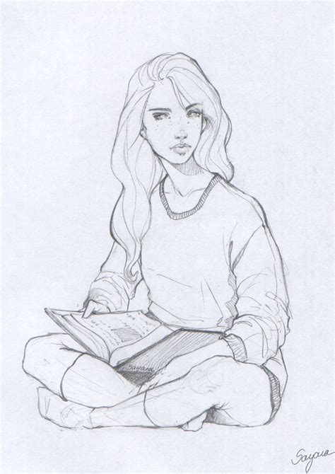 Reading Girl by Sayara-S on deviantART | Girl reading book, Girl ...