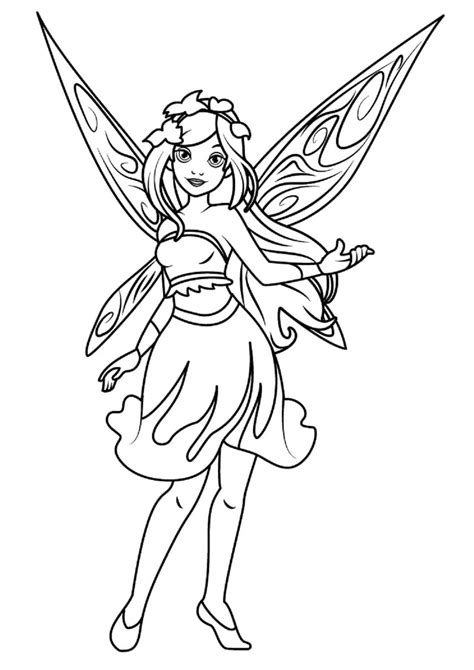 Nice Fairy coloring page - Download, Print or Color Online for Free