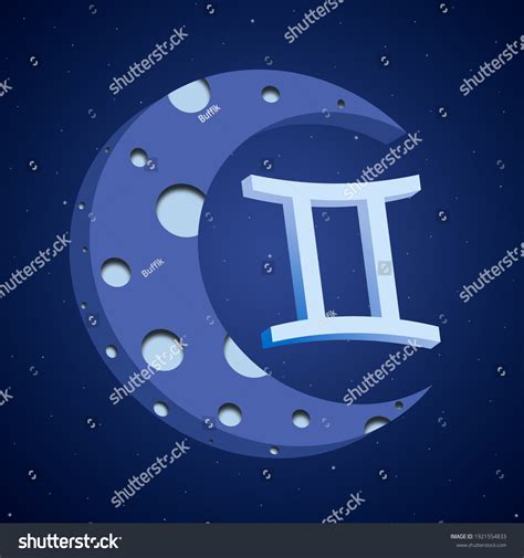 Zodiac Symbol Gemini Moon 3d Zodiac Stock Illustration 1921554833 ...