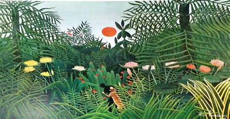 Henri Rousseau Jungle Sunset 1909 Vintage Lithograph Henri Julien Félix ...