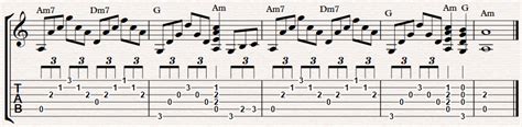 Am7, Dm7. G, Am7 guitar chord progression – FINGERSTYLE GUITAR LESSONS