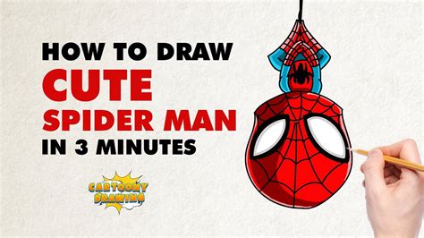 How to draw spiderman cute drawing easily and quickly