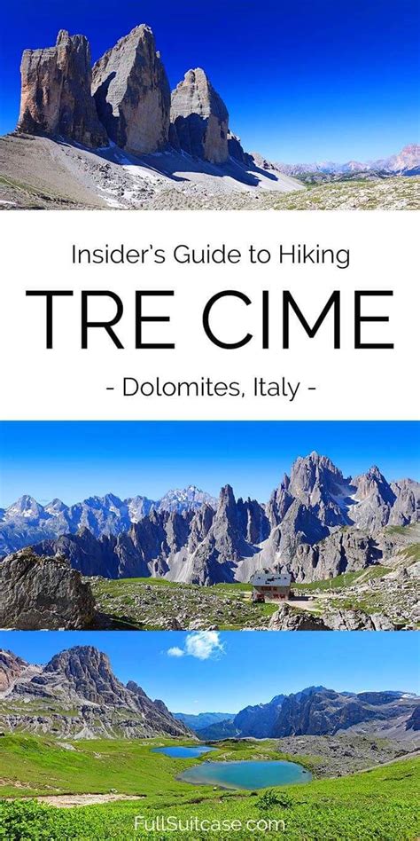 Hiking Tre Cime di Lavaredo loop trail in the Dolomites, Italy # ...