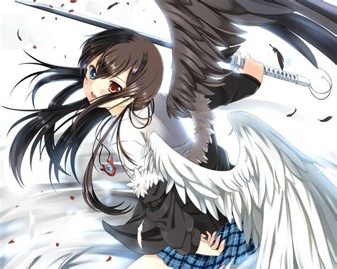 Anime Angel With Black Wings