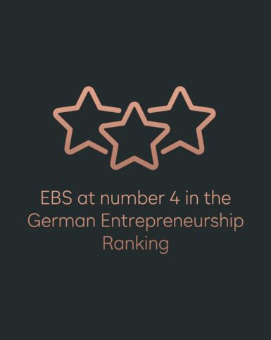 EBS auf Platz 4 im deutschen Entrepreneurship-Ranking | EBS