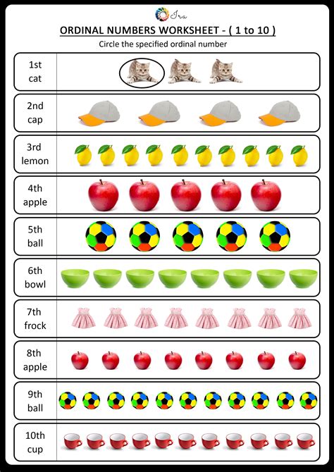 Printable Ordinal Numbers Worksheet For Kindergarten - Printable Templates