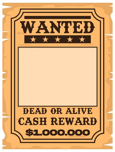 Old Fashioned Wanted Poster Template ~ Wanted Poster Vintage Template ...