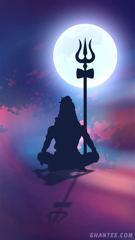 Lord Shiva Silhouette Phone Wallpaper | 1080p