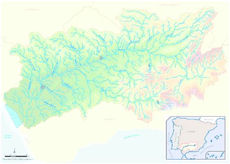 Guadalquivir River Basin map. (Source: Adapted from the Guadalquivir ...