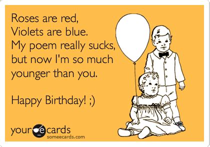 Roses Are Red Funny Birthday Poems - Funny PNG