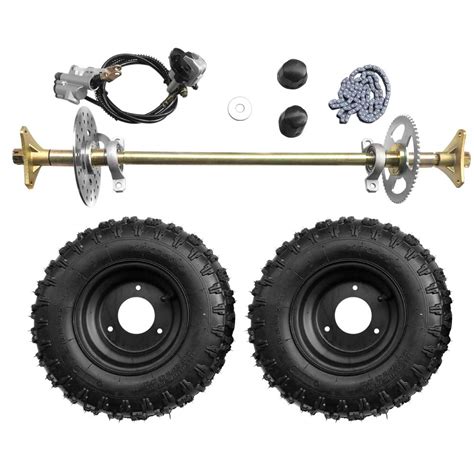 Togarhow 740mm 29 inch Go Kart Rear Axle Assembly Complete Wheel Hub ...