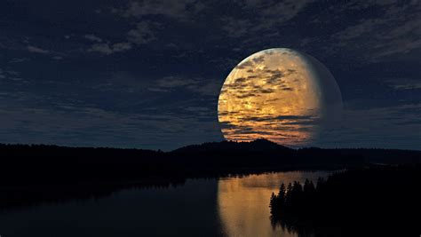 1360x768 Resolution night, sky, moon Desktop Laptop HD Wallpaper ...