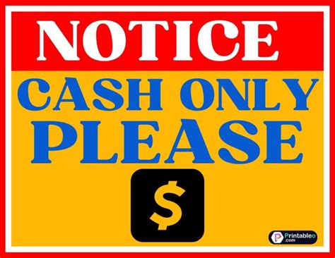 20+ Printable Cash Only Sign | Download FREE PDFs