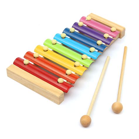 Kids Toys 8 Notes Musical Xylophone Piano Wooden Instrument For ...