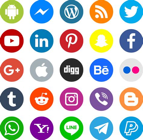 Social Media Logos PNG Transparent - PNG Mart