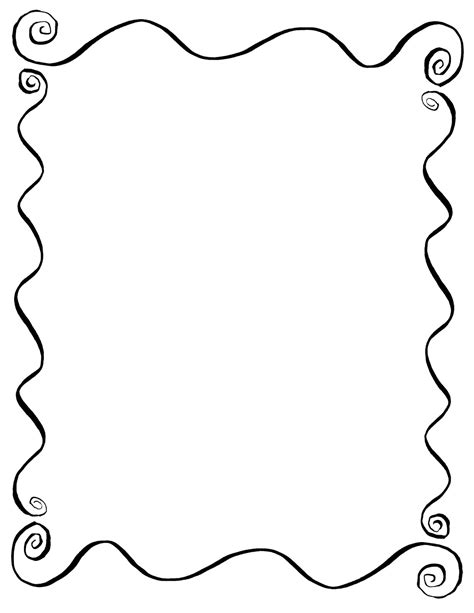 Digital Stamp Design: Hand Drawn Decorative Frame Digital Wavy Swirl ...