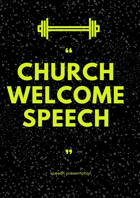 Church Welcome Speech Sample