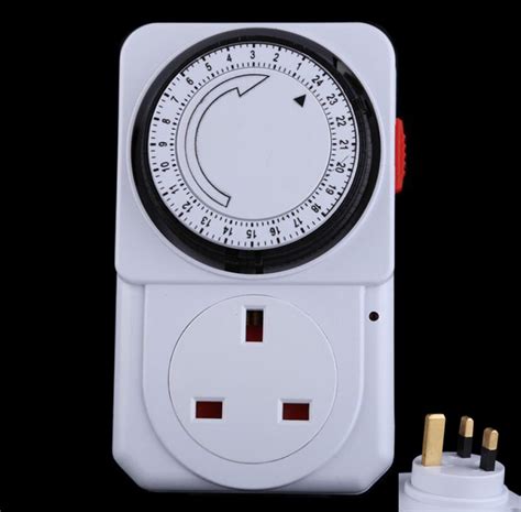 24 Hours Mechanical Programmable Timer Plug Switch Socket UK Plug ...