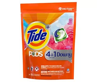 Tide Pods Laundry Detergent Pacs with Downy April Fresh Scent, 23-Count ...