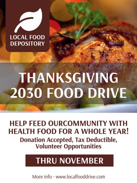 Thanksgiving Food Drive Poster Template | MyCreativeShop