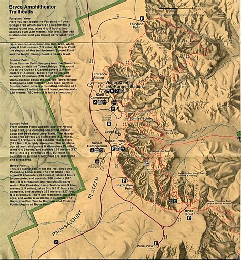 Brycec Canyon National Park Map - Bryce Canyon National Park Map • mappery