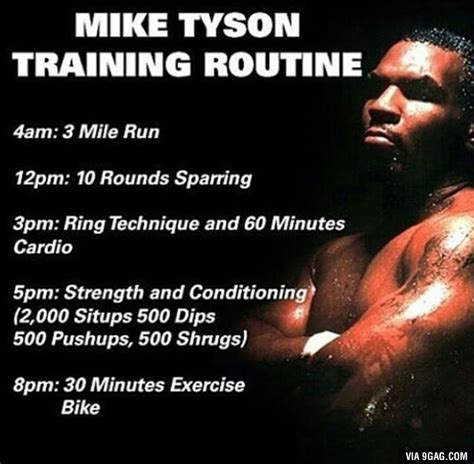 Mike Tyson's training routine. - 9GAG