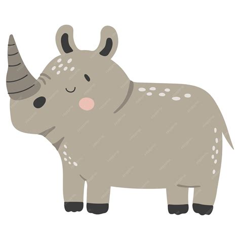 Premium Vector | Rhino animal vector abstract baby rhino vector safari ...