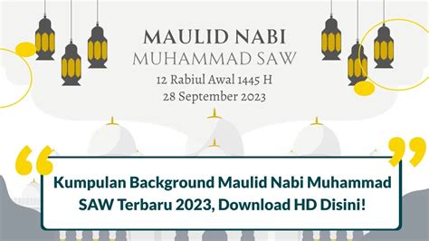 30 Background Maulid Nabi Muhammad SAW 2023 untuk Banner