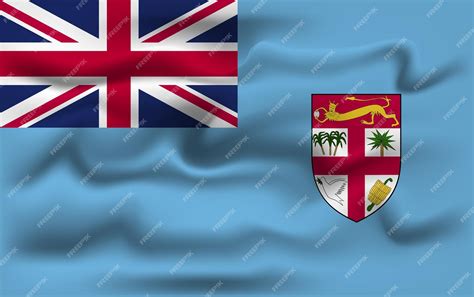 Premium Vector | Realistic fiji vector flag design