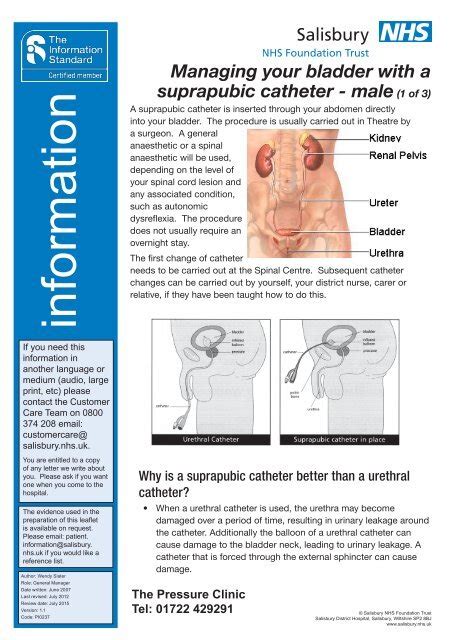 Managing Your Bladder with a Suprapubic Catheter -Male Patients