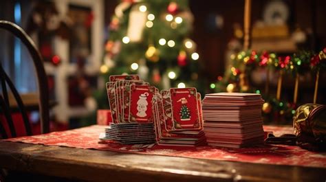 Premium AI Image | Image of a collection of Christmas cards on a table