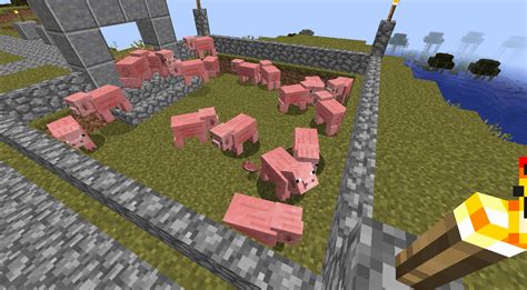 Minecraft Pig Farm Design