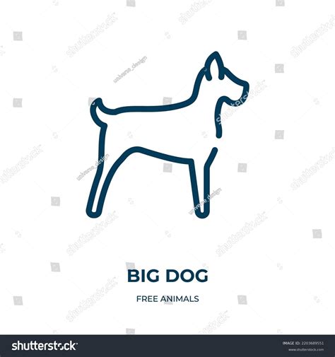 Big Dog Icon Linear Vector Illustration Stock Vector (Royalty Free ...