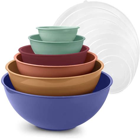 Cook with Color Plastic Mixing Bowls with Lids Set, 12 Piece - Walmart.com