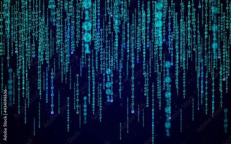 Matrix background. Binary code with random numbers. Modern technology ...