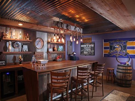 15 Distinguished Rustic Home Bar Designs For When You Really Need That ...