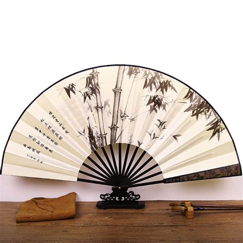 Chinese Traditional Paper Fan, bamboo in the breeze - Artistic Fans ...