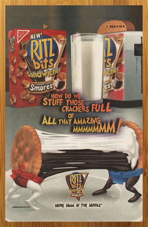 2002 Ritz Bits Sandwiches S'mores Print Ad/Poster 00s Kids Snack Food ...