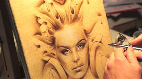 Airbrush portrait illustration on Canvas, by El Piti - Speedpainting ...