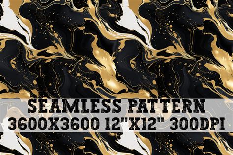 Black & Gold Marble Seamless Pattern Graphic by Dirty South Graphics ...