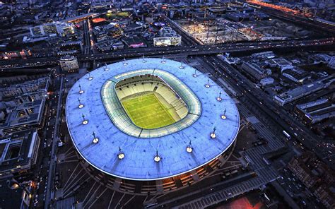 Stade de France, night, PSG stadium, aerial view, FFF stadium, HDR ...